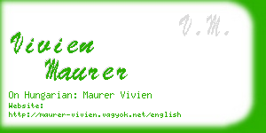 vivien maurer business card